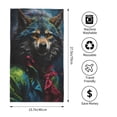 thumbnail image 2 of Fotbe Vintage Wolf Warrior Toalla Premium con Patrón, Toalla de Microfibra de Secado Rápido, Ligera y Altamente Absorbente (27.5x16in), Ideal para Uso Diario, 2 of 6