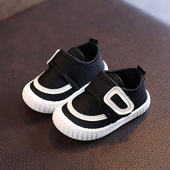 Cethrio Girls and Boys Sneakers Casual Winter Nets Breathable Soft Bottom Black Sneakers Shoes Size 17