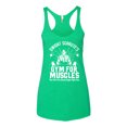 thumbnail image 2 of Wild Bobby, Dwight Schrute's Gym for Muscles Pop Culture Tri-Blend Racerback Tank Top, Envy, Small, 2 of 3