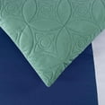 thumbnail image 4 of Chezmoi Collection Bernard 7-Piece King Bed in a Bag Comforter Set with Sheets, Lightweight Comforter Navy Blue Gray Patchwork Quilted Medallion Bedding Set for All Season, 4 of 9