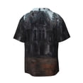 thumbnail image 5 of KLL Gloomy Mansion Forest Scene Print Men's Shirt Short Sleeve Button Down Summer Cuba Beach Shirts- 3X-Large, 5 of 5