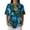 Dark Blue, variant on Plus Size Women Waffle Knit Fall Tops Button Down Polo Shirts Long Sleeve V Neck Loose Fit Tun