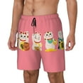 thumbnail image 2 of Daiia Cute Cat Mens Swim Trunks Swim Shorts Quick Dry Swim Shorts with Mesh Lining Pockets-Small, 2 of 9