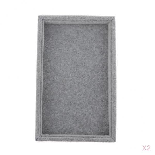 2x Bandeja de Joyería Yuyangstore de Terciopelo para Anillos Pendientes Relojes Botón