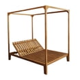 thumbnail image 2 of Benjara Yavi Outdoor Daybed Chaise- Adjustable Back- Brown Acacia Wood 79 Inch, 2 of 9