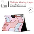 thumbnail image 5 of Allytech iPad 10th Generation Case 10.9 inch, iPad 10.9 inch Cover 2022, PU Leather Marble Pattern Auto Wake/Sleep Shockproof Folio Stand Women Men Case for iPad 10.9" 10th Gen, Pink/Rosegold Marble, 5 of 7