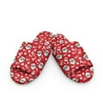 thumbnail image 2 of COEQINE Santa Claus Ho Ho Ho Red Open Toe House Slippers for Women, Christmas Fuzzy Slippers Home Shoes Open Toe Indoor Slides Comfy Quiet Fluffy Slides Washable Footwear for Her Mom, 42-43, 2 of 7
