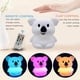 thumbnail image 3 of Luz de noche infantil Koala, lámpara de noche de silicona / luces para bebés / lámpara de guardería / lámpara de cama para niños / brillo y color ajustables, controles táctiles y control remoto -, 3 of 5
