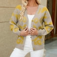 thumbnail image 2 of asddcavvf Cardigan for Women Womens Leopard Print Cardigans Fall Winter Button Front V Neck Long Sle, 2 of 4