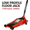 thumbnail image 5 of Floor Jack, Heavy-Duty Steel Low Profile Hydraulic Jack, Racing Floor Jack with Dual Piston and Quick Lift Pump, Fast Lift Service Jack for Quickly Car Lift 3 Ton Double Piston Red, 5 of 5