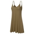 thumbnail image 2 of Doublju Women's Casual Spaghetti Loose Swing Slip Dress (Plus Size Available), 2 of 4