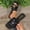 Black#2370, variant on RuiJiao Women's Woven Slippers Synthetic Leather Flat Comfortable Slide Sandals White Black Gray Size 36EU