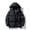 Black, variant on Women's Hooded Zip-Up Parka with Double Pockets - Casual Long Sleeve Solid Color Blouse Jacket for Fall Travel, Weekend Errands, and Outdoor Strolls
