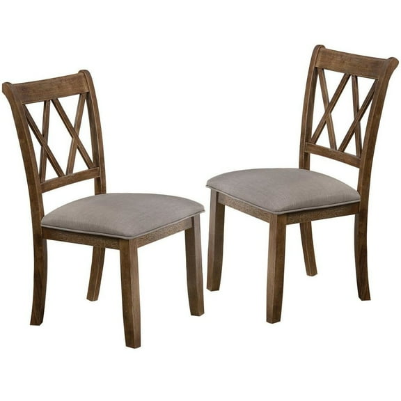 Best Master Luxembourg Solid Wood Dining Side Chair in Natural Oak (Set of 2)
