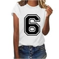 thumbnail image 4 of Mens Shirts Under $10 Number 6 T-Shirt Adult Men Women Unisex Short Sleeve Birthday Varsity Sports Team Jersey Shirt Gifts Tops, 4 of 6