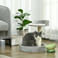 thumbnail image 2 of PawHut 17" Small Cat Tree, Cat Tower with Sisal Scratching Post, Light Grey, 2 of 10