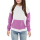 thumbnail image 1 of Sudadera con capucha Meitianfacai para niñas pequeñas y grandes, con bloques de color, informal, para primavera, otoño e invierno, talla 9-10 años, 1 of 4