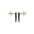 thumbnail image 2 of Mystigrey Mina 18K Gold Plated Earrings for Women Black Enamel, 2 of 4