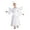 White, variant on Kids Girls Angel Paradise Outfits Pure White Long Sleeve Peplum Maxi Dress with Wings Set White 4