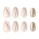 thumbnail image 5 of 24-Pack Women's Wear Nails Oval French Love Platinum Powder Lines Waves For Summer DIY Nail Tools Full Coverage Nail Stickers, 5 of 5