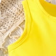 thumbnail image 6 of Tiijoy Girls Summer Outfits Bow Peplum Tank Top Sunflower Print Shorts Set, Sizes 7-8, 6 of 8