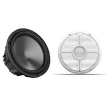 Wet Sounds REVO 10 FA S2 V3 - REVO Series 10" Free Air 2 Ohm V3 Subwoofer, Black and Wet Sounds REVO 10 XW-W GRILLE V3 - White XW Style Closed Grille for REVO 10 Subwoofers