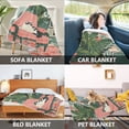 thumbnail image 2 of Yayeee Throw Blanket for Couch Soft Warm 50" x 60" Sofa Chair Bed Decoration, Pink and White Cat, 2 of 7