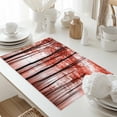 thumbnail image 5 of Thanksgiving Fall Placemats Set of 8 Vintage Red Maple Leaf Farmhouse Heat Insulated Linen Place Mats, Washable Stain-Proof Table Mats for Dining Tables Holiday Decor 13x19inch, 5 of 9