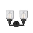 thumbnail image 2 of 616-2W-BK-G52 Innovations Lighting Bell - 2 Light Bath Vanity In Industrial Style-10 Inches Tall and 15.5 Inches Wide-Matte Black Finish-Clear Glass, 2 of 2