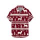 thumbnail image 5 of Blusa y camisa de manga corta con cuello vuelto para hombre Camisa de manga corta con estampado navideño para hombre Tops casuales con cuello vuelto Camisa Blusa Tops para hombre, 5 of 5