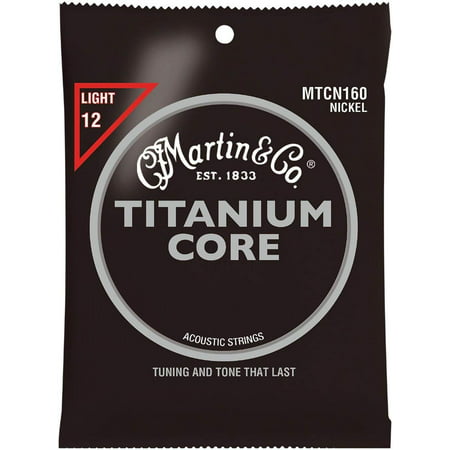 Martin MTC160 Titanium Core Acoustic Guitar Strings Nickel Wrap Light