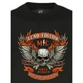 thumbnail image 3 of Mens Lead Follow MC Biker Tshirt Motorcyle Chopper Skull Wing Shirt Black Medium, 3 of 3