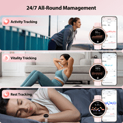 Smart Watches for Women, 1.27 HD Touchscreen Fitness Tracker with Bluetooth Calls, 100+ Sport Modes Ladies Smart Watch, IP68 Waterproof Smartwatch Compatible IOS/Android