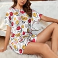 thumbnail image 4 of Sikiie Tulips Flowers Womens Pajama Sets Short Sleeve Top With Pants Sleepwear 2 Piece Lounge Set3X-Large, 4 of 6