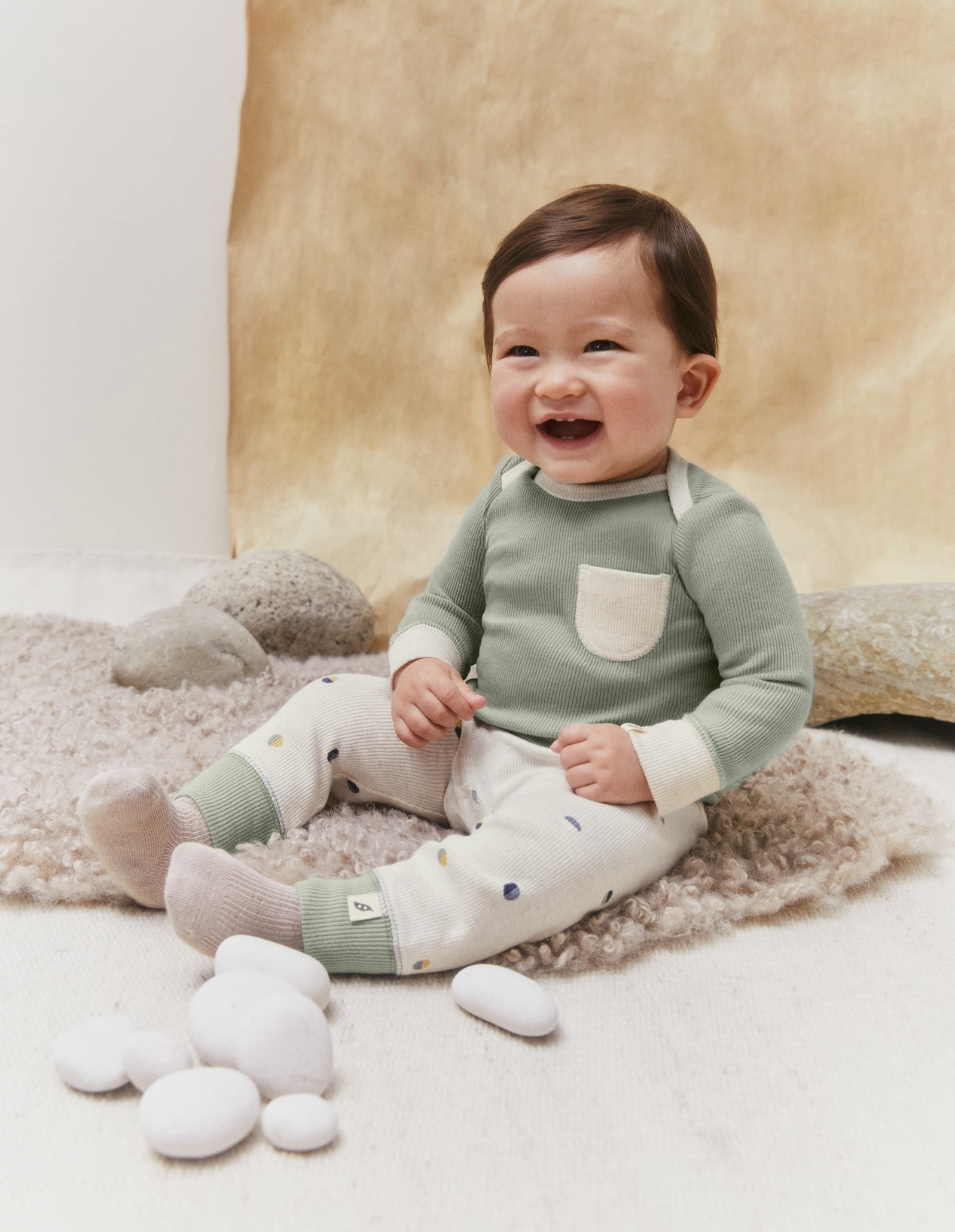easy-peasy Baby Holiday Long Sleeve Lap Shoulder Bodysuit, Sizes 0-24 Months