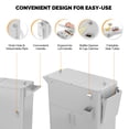 thumbnail image 4 of IVV 80Qt Cooler Cart on Wheels, Portable Outdoor Beverage Cooler with Storage Cabinet, Foldable Side Table, Bottle Opener and Cap Collector, for Summer BBQs, Cookouts and Tailgates, Light Gray, 4 of 9
