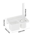 thumbnail image 3 of Toilet Brush And Plunger Wall-Mounted Toilet Brush With Base Two Storage Holes Household No Dead Angle Toilet Brush Toilet Cleaning Brush Set Toilet Scrubber, 3 of 6