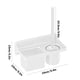 thumbnail image 3 of RKSTN toilet brush Wall-mounted Toilet Brush With Base Two Storage Holes Household No Dead Angle Toilet Brush Toilet Cleaning Brush Set, 3 of 6