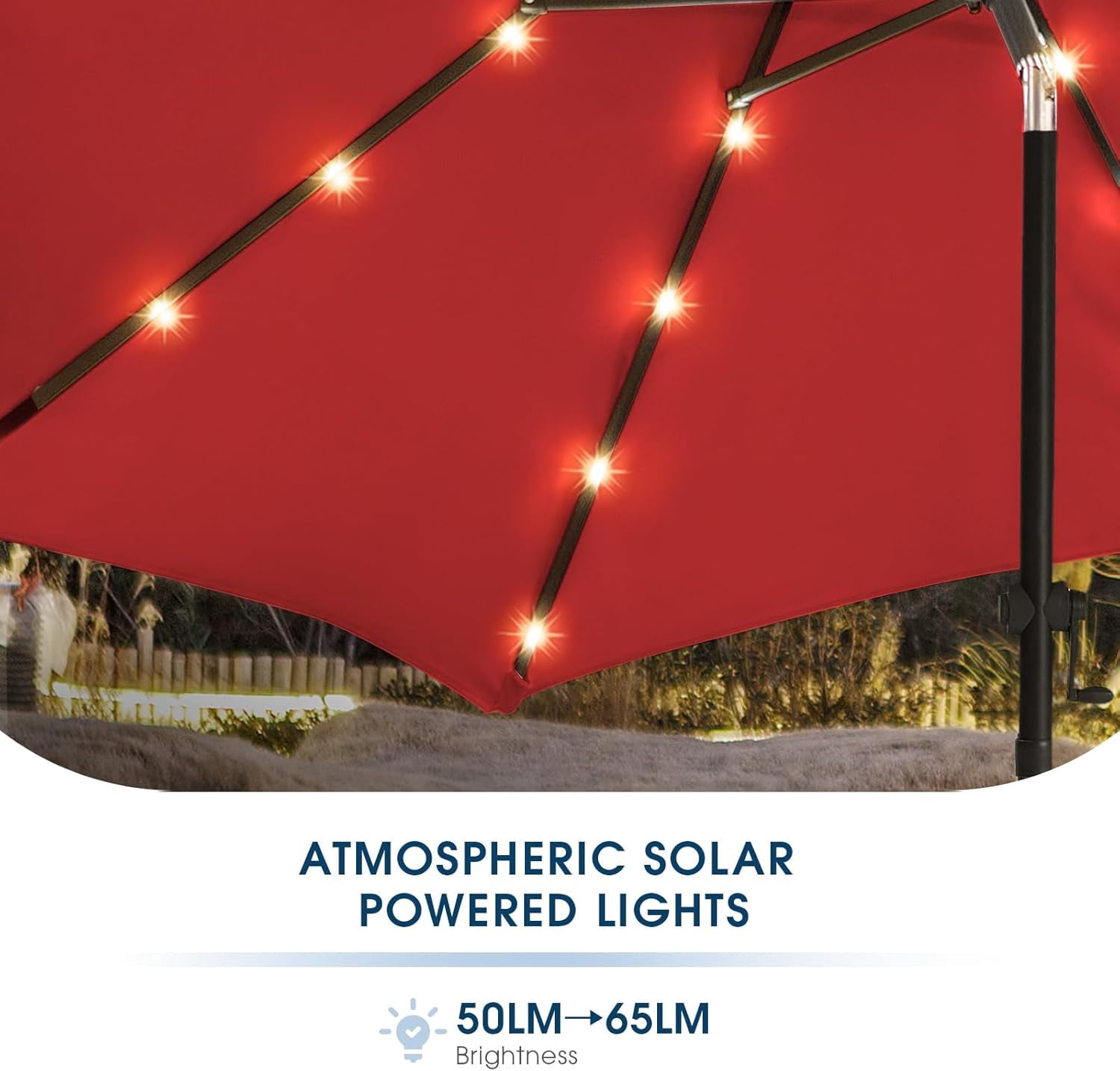 half patio umbrella red lled EliteShade 9ft Solar LED Eurmax you can choose our patio umbrella 9 ft Solar Umbrella, 32