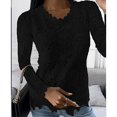 thumbnail image 1 of Ropa de moda elegante de encaje para mujer, ropa de calle informal, camisetas sólidas para mujer, camiseta Y2k, Tops Vintage, 1 of 4