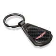 thumbnail image 2 of Jeep Trailhawk Real Black Carbon Fiber Gunmetal Black Metal Teardrop Key Chain, 2 of 7