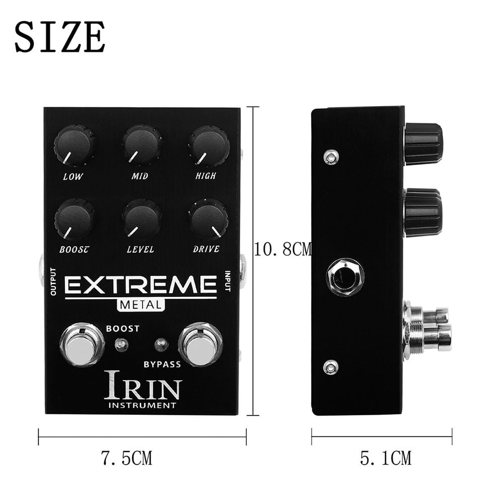 IRIN Overdrive Distortion Ten Segment Eq Effect Device For Electric Guitar For Practice Performance Gain High Frequency