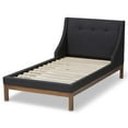 thumbnail image 4 of Baxton Studio Louvain Upholstered Twin Platform Bed in Dark Grey, 4 of 8