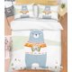 thumbnail image 2 of 3D Dibujos animados dibujados a mano suéter Azul Oso Animal Funda de edredón Set Ropa de cama Set, 2 of 3