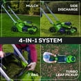 thumbnail image 5 of Greenworks 60V 21" Self Propelled Lawn Mower with (1) 8.0 Ah Battery & Rapid Charger 2546402, 5 of 21