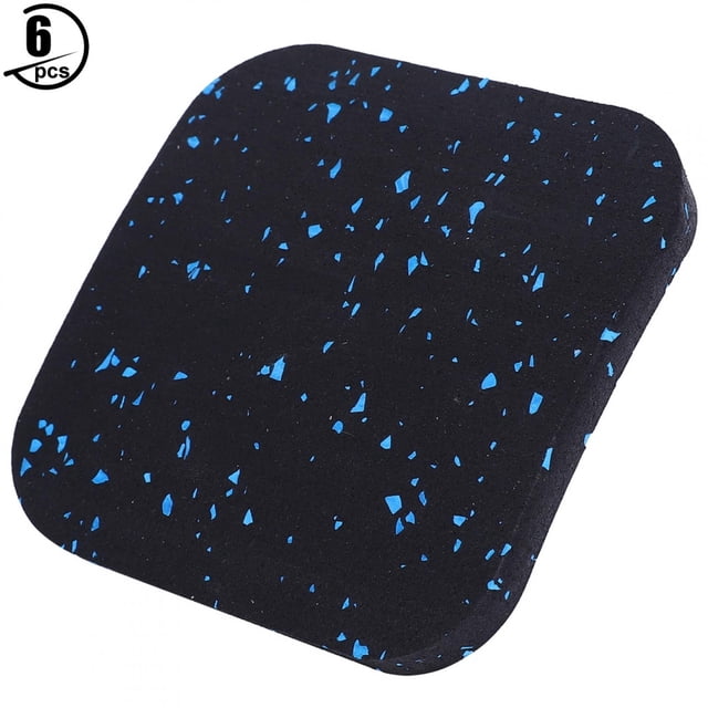 Exercise Equipment Pad,6PCS Thickened Rubber Pads Treadmill Mat Rubber Cushion Seamless Integration