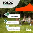 thumbnail image 2 of Toldo Carpa Impermeable Plegable De Acero 3x3m Kingsman naranja 1 Kingshouse 300310, 2 of 8