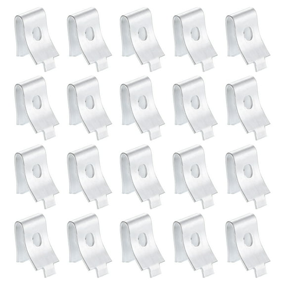 Uxcell 20 Pcs Shelf Bracket Clips, Cabinet Shelf Clips Shelving Clips, Adjustable Shelf Brackets Shelf Support Clips for Kitchen Shelving Wire Rack, Metal Alloy White