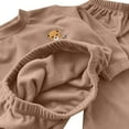 thumbnail image 4 of Cethrio Girls Winter Pajama Sets, Fleece Long Sleeve Thermal 2 Piece Girls Sleepwear Coffee Size 2-3 T, 4 of 5