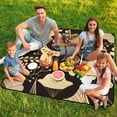 thumbnail image 7 of Colorful Floral Bohemia Picnic Blanket Waterproof Outdoor Beach Blanket Hand-held Pad Suitable for Travel, Camping, Beach, Family Gatherings, 7 of 7